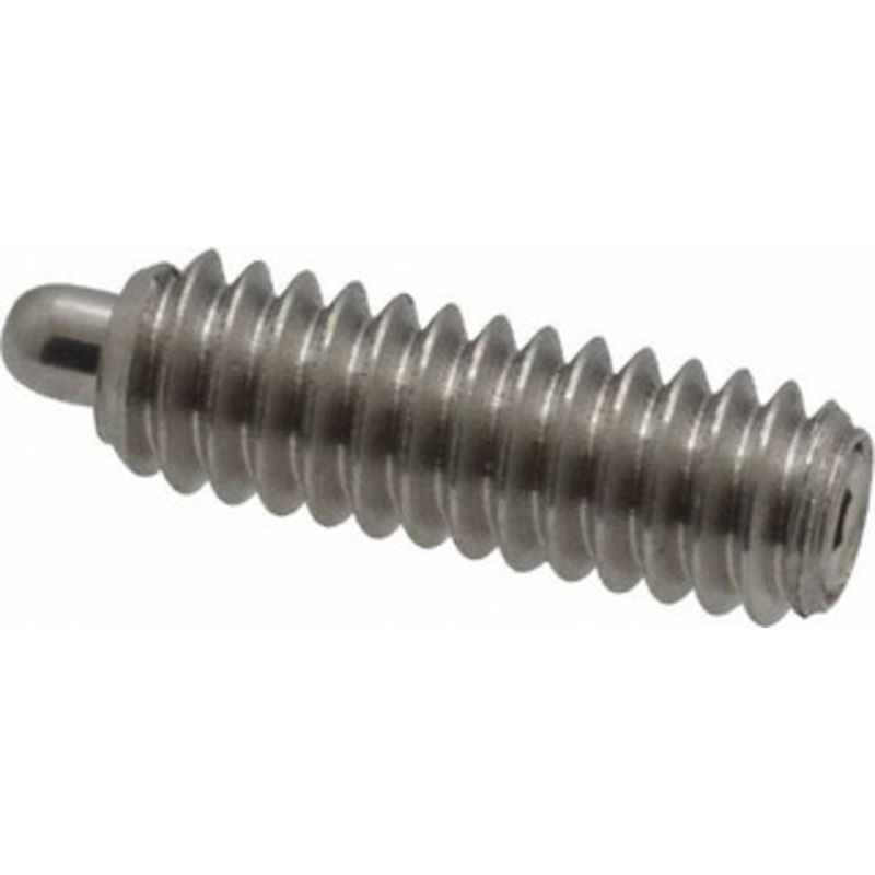 Vlier 1/4-20, 3/4 Thread Length, 1/8 Plunger Projection, Stainless Steel Threaded Spring Plunger 0.117 – 0.118 Max Plunger Diam, 3/4 Plunger Length, 2 Lb Init End Force, 9 Lb Final End Force SSS54B – 62117262
