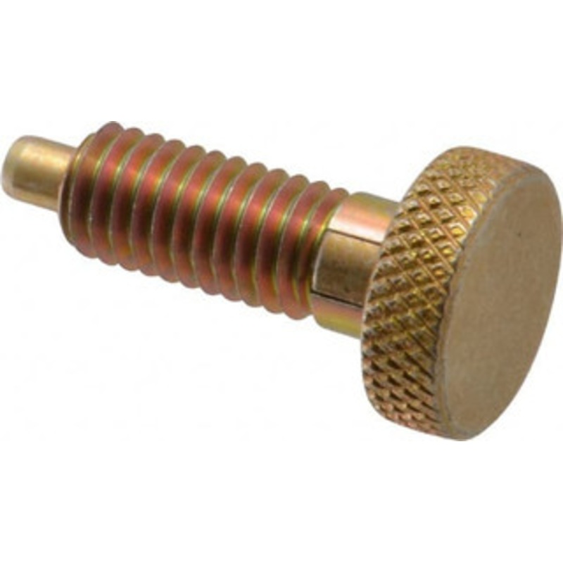 Vlier 3/8-16, 3/4 Thread Length, 0.185 to 0.186 Max Plunger Diam, 0.5 Lb Init to 3 Lb Final End Force, Locking Knob Handle Plunger Knurled Knob, 0.97 Length Under Head/Shoulder, 0.22 Plunger Projection SLF375 – 62124185