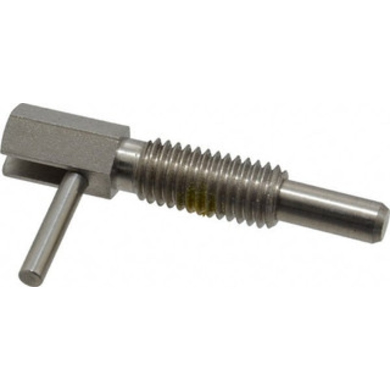 Vlier 1/2-13, 1.1 Thread Length, 0.31 Plunger Diam, 1 Lb Init to 5 Lb Final End Force, Stainless Steel Locking L Handle Plunger 2.11 Body Length, 1-1/4 Length Under Head, Locking Element, 3/4 Plunger Projection SSFR500P – 62124896