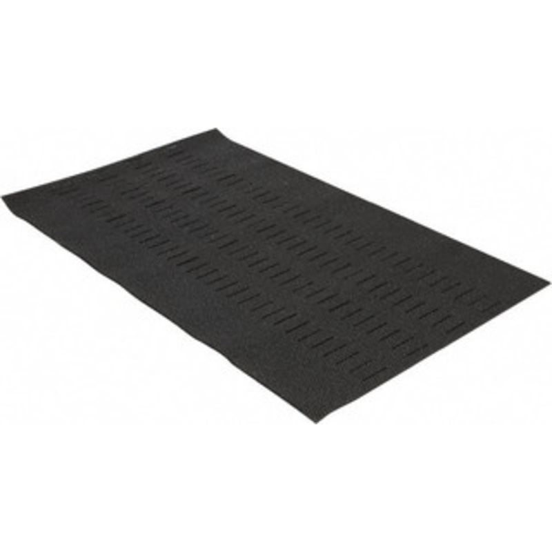 Wearwell 5 ft. Long x 3 ft. Wide x 3/8 Thick Dry/Wet Environment Medium Duty Anti-Fatigue Matting Rough Pattern, Black, Vinyl Base, Beveled on 4 Sides 480.38X3X5SLTBK – 89863526
