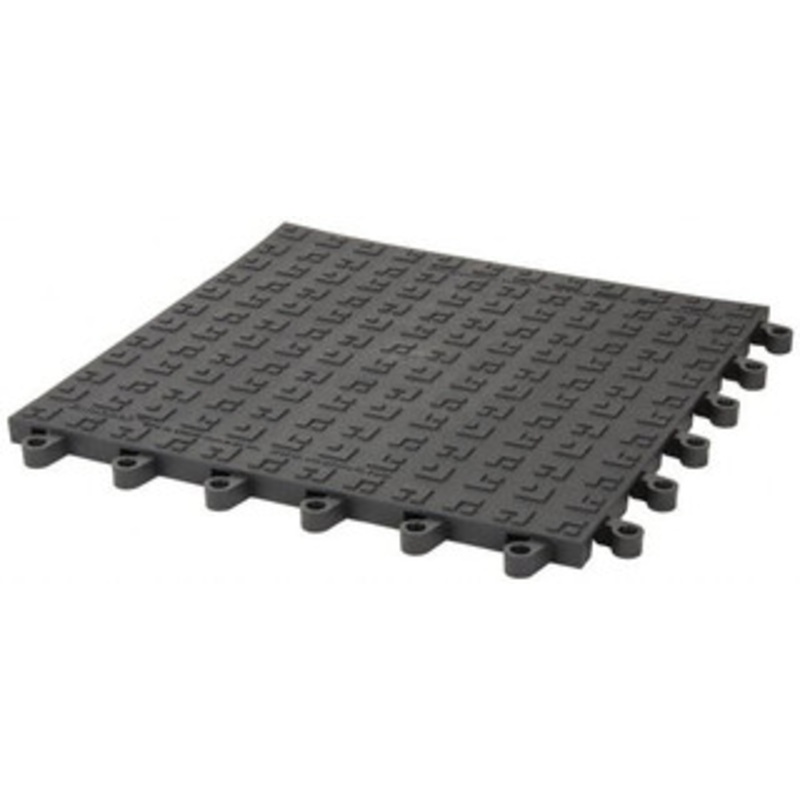 Wearwell 18 Long x 18 Wide x 7/8 Thick, Anti-Fatigue Modular Matting Soft Open Grid 4 Interlocking Sides, Charcoal, For Dry Areas, Series 566 566.78X18X18CH – 73066920