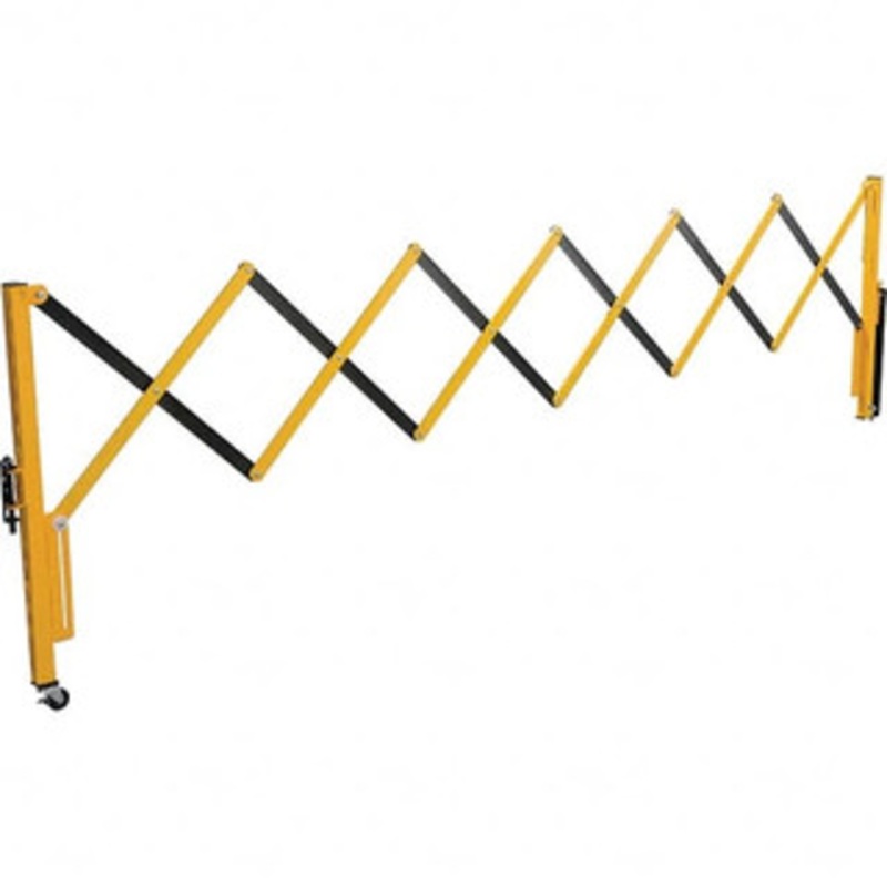 Vestil Folding Gates & Barricades, Type: Expandable Barricade, Height (Inch): 38-5/16, Max Width (Inch): 139, Material: Steel, Color: Yellow EXGATE-30-W – 46111217