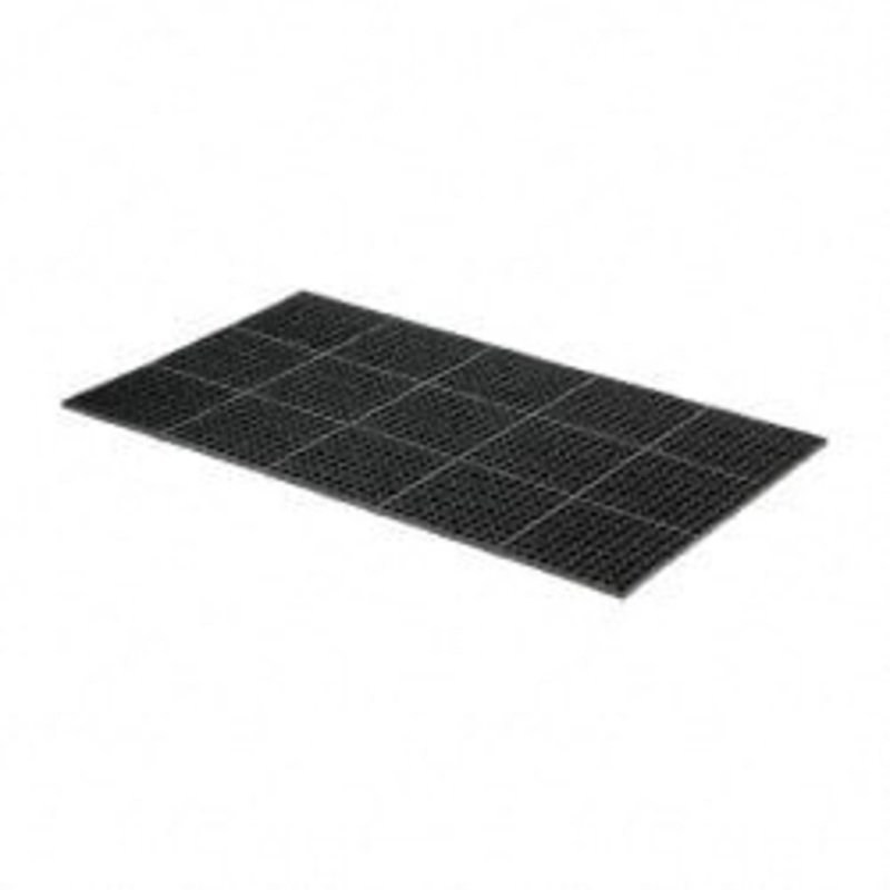 Wearwell 5 ft. Long x 3 ft. Wide x 7/8 Thick, Anti-Fatigue Modular Matting Tiles Black, For Dry & Wet Areas, Series 477 477.78X3X5GRSBK – 89862957