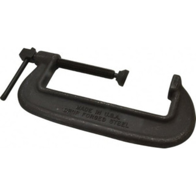 Wilton Heavy-Duty 8 Max Opening, 2-3/4 Throat Depth, Forged Steel Standard C-Clamp 12,500 Lb Capacity, 4 Min Opening, Standard Throat Depth, Cold Drawn Steel Screw 14170 – 08104481