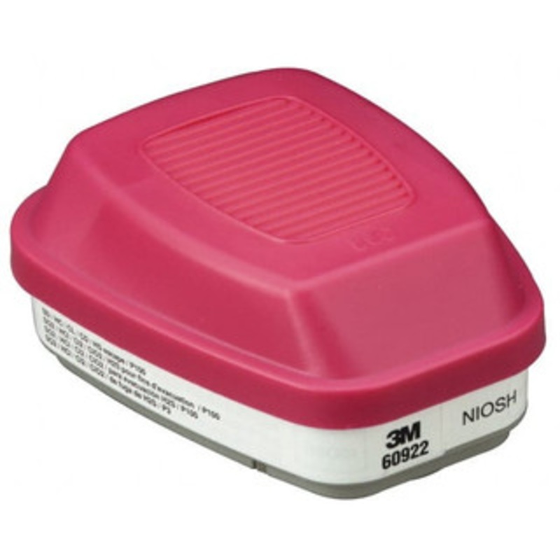 3M 2 Qty 1 Pack White & Magenta P100 Cartridge & Filter Combination Series 6000, Protects Against Acid Gas 7000126165 – 71855225