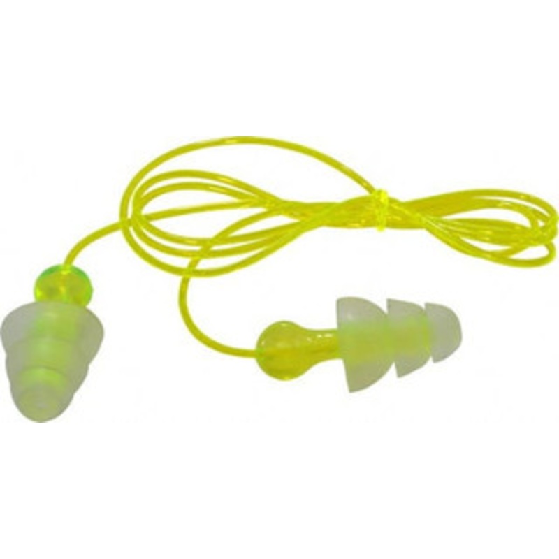 3M 100 Qty 1 Pack Reusable, Corded, 26 dB, Flange Earplugs Translucent, 100 Pairs 7000127187 – 93071330