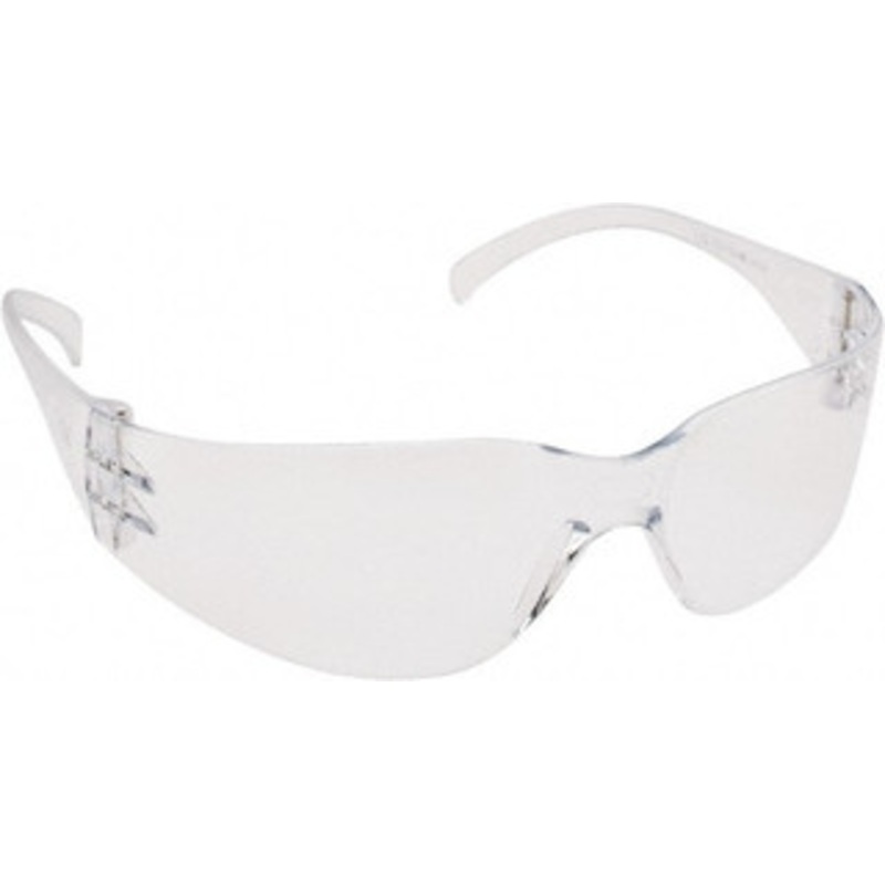 3M Clear Lenses, Frameless Safety Glasses Scratch Resistant, Plastic Frame, Size Universal, Wrap Around 7100109223 – 07417918