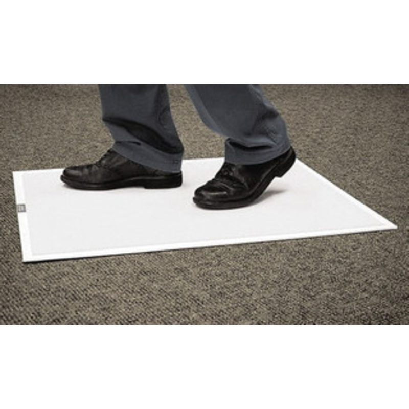3M Pack of (50) 25-1/2 Long x 31-1/2 Wide x 1.2 Thick, Smooth Pattern Clean Room Matting Tacky Sheets, Adhesive Backed, White, 60 Layers per Mat 7010375687 – 46497426