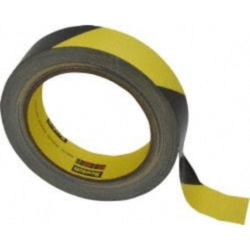 3M 1 Vinyl Floor & Egress Tape 5.4 mil, Black & Yellow, Striped, General Traffic 7000123722 – 02999787