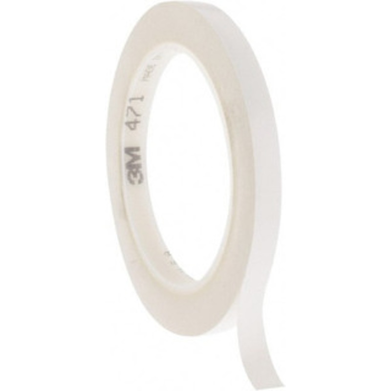 3M 3/8 x 108 ft. Vinyl Floor & Egress Tape 5.2 mil, White, Solid Color, General Traffic 7000048389 – 06269773