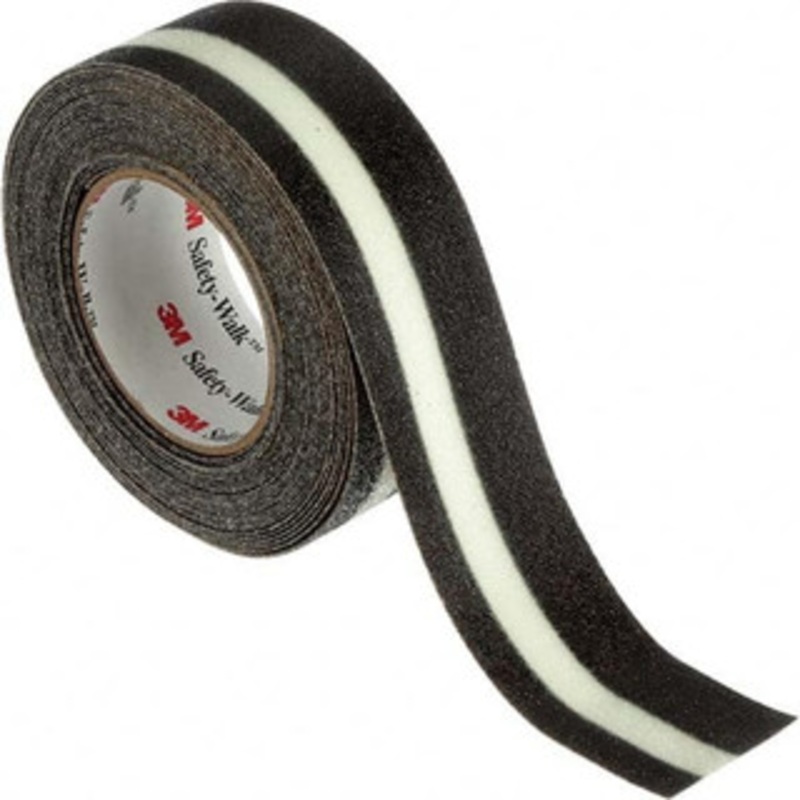 3M Floor & Egress Marking Tape & Strips, Type: Tape, Surface Type: Anti-Slip, Special Color Properties: Glow in the Dark, Color: Black/White, Pattern: Striped, Traffic Type: Heavy, Medium & Light 7010342279 – 15005945