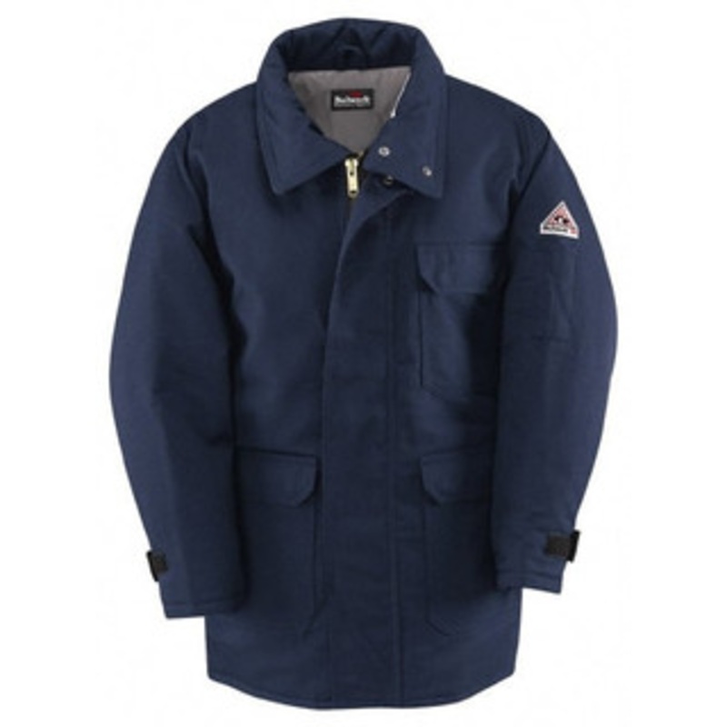 VF Imagewear Size L Navy Arc Flash & Flame Resistant/Retardant Jacket 54 Chest, Cotton & Nylon, Zipper Closure, 4 Pockets JLP8NV-RG-L – 76007939