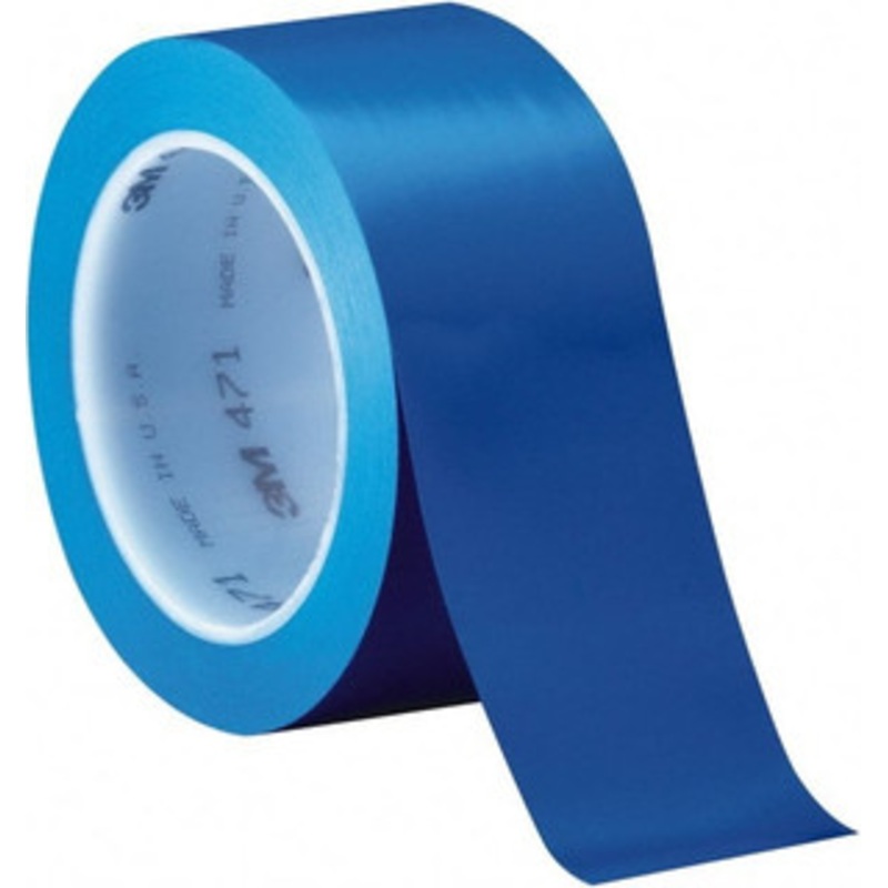 3M 1/4 x 108 ft. Vinyl Floor & Egress Tape 5.2 mil, Blue, Solid Color, General Traffic 7100044626 – 52668340
