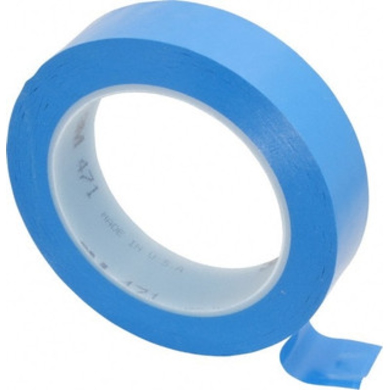 3M 1 x 108 ft. Vinyl Floor & Egress Tape 5.2 mil, Blue, Solid Color, General Traffic 7100044654 – 82385030