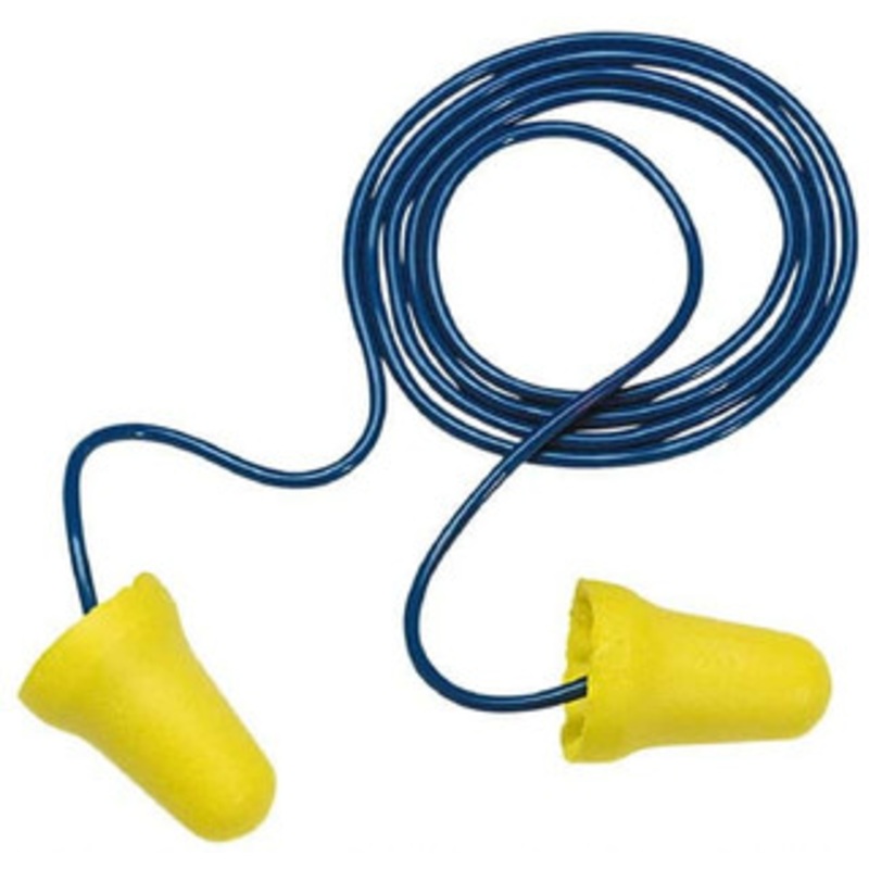 3M 200 Qty 1 Pack Disposable, Corded, 28 dB, Taper Flare Earplugs Yellow, 200 Pairs 7000127211 – 00922682