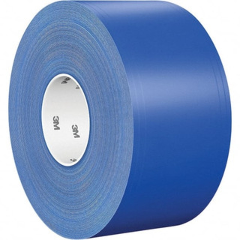 3M 4 x 108 ft. Vinyl Floor & Egress Tape 32 mil, Blue, Solid Color, Heavy/High Traffic 7010379513 – 94858800