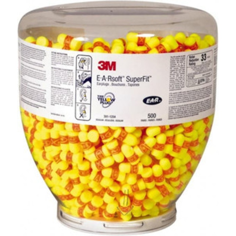 3M Pack of (4), 2000 Pairs of One Touch Earplug Refills with 30 dB Earplugs 2, 000 Pairs, Tabletop 7100001857 – 66995333