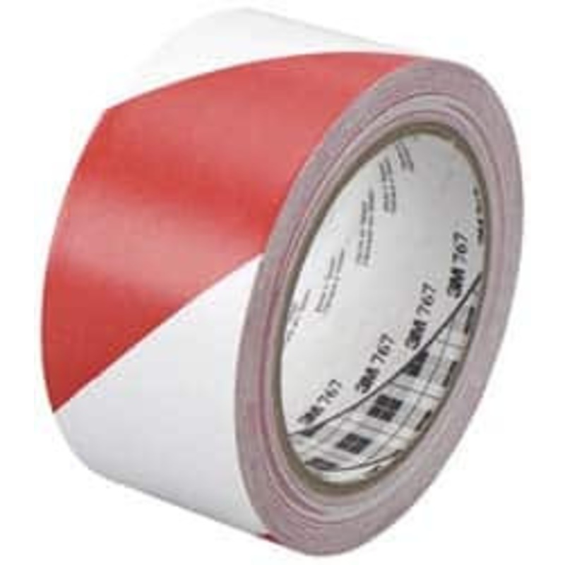 3M 2 x 108 ft. Vinyl Floor & Egress Tape 5 mil, Red & White, Striped, General Traffic 7000148378 – 04582847