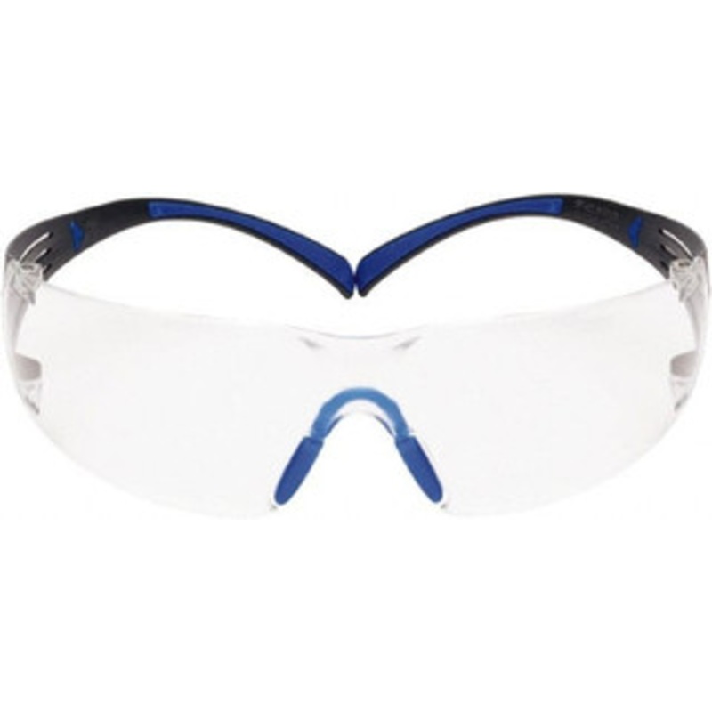 3M Clear Lenses, Frameless Safety Glasses Anti-Fog, Blue/Gray Frame, Size Universal, Wrap Around 7100150838 – 46722260