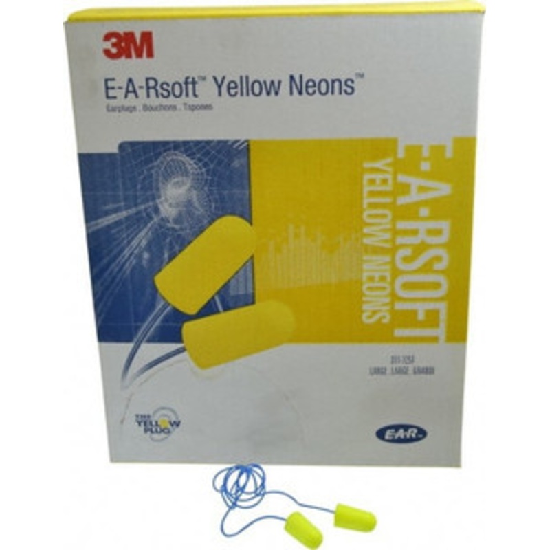 3M 200 Qty 1 Pack Disposable, Corded, 33 dB Earplugs Yellow, 200 Pairs 7100006342 – 08353187