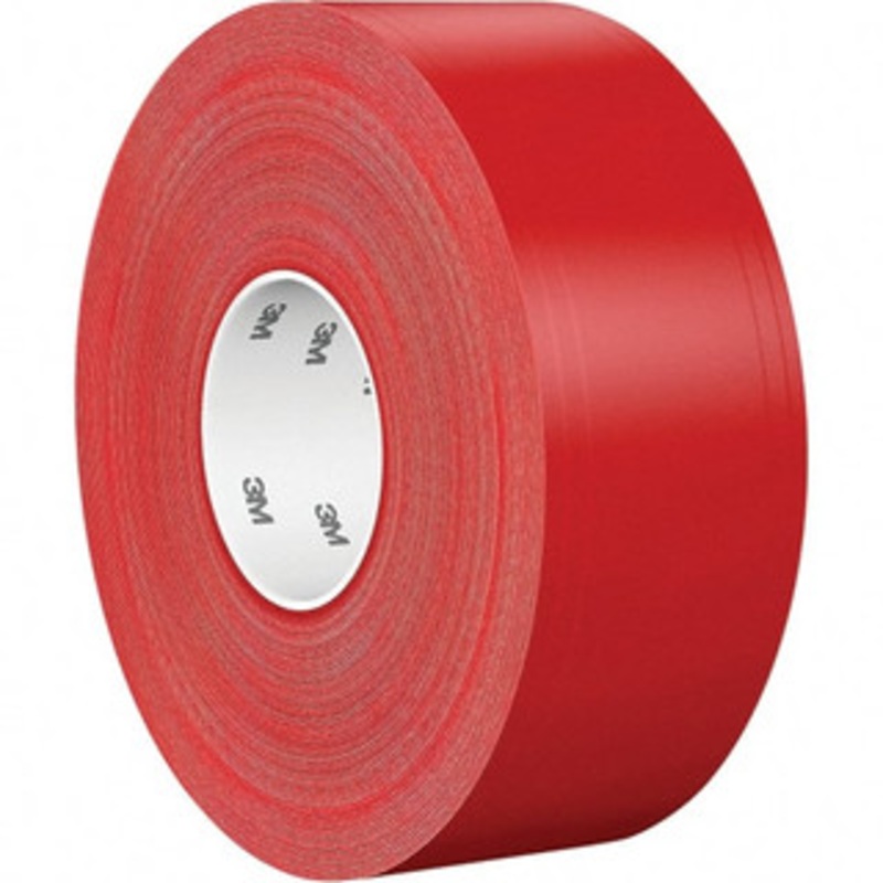 3M 3 x 108 ft. Vinyl Floor & Egress Tape 32 mil, Red, Solid Color, Heavy/High Traffic 7010293281 – 94858859