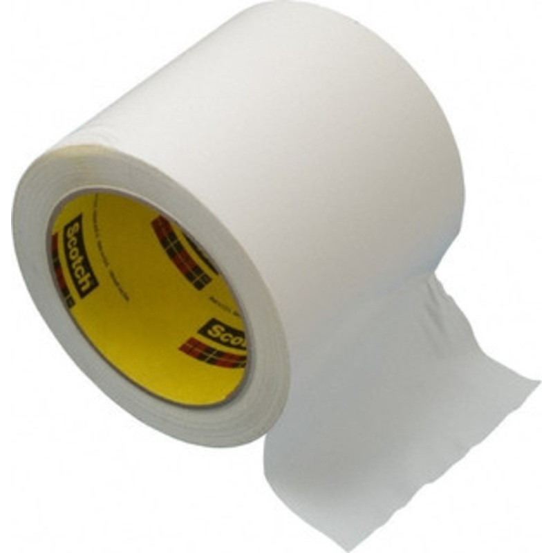 3M 4 x 108 ft. Vinyl Floor & Egress Tape 5.2 mil, White, Solid Color, General Traffic 7000047476 – 06269849
