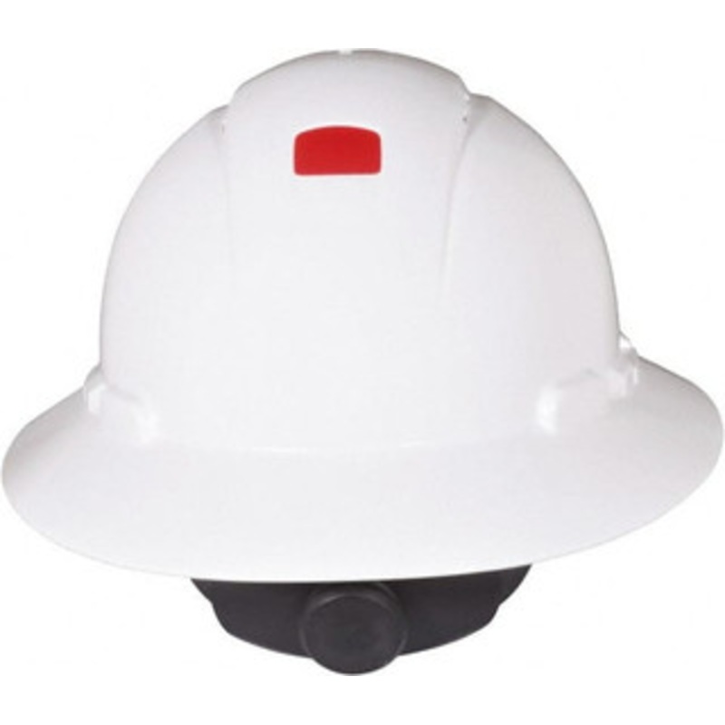 3M ANSI Type I Class C 4-Point Ratchet Full Brim Hard Hat Size 6-1/2 to 8, High Density Polyethylene, Vented, White 7000144986 – 68928050
