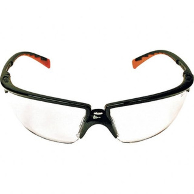 3M Clear Lenses, Framed Safety Glasses Anti-Fog, Scratch Resistant, Black/Orange Plastic Frame, Size Universal, Wrap Around 7000127535 – 85684884