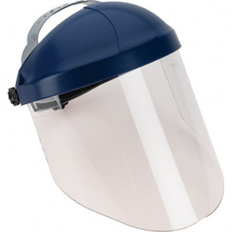 3M Face Shield & Headgear Sets H8A W/CLR SHLD BLU HAT RATCHT HEADGEAR W/FC SHLD 7000127244 – 75689059