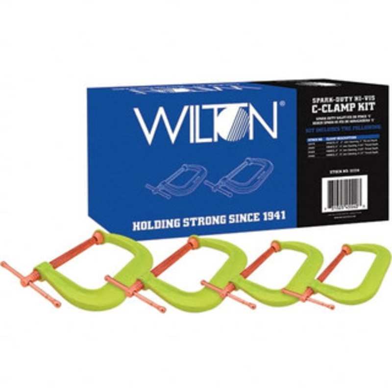 Wilton C-Clamp Set, Clamp Type: Spark Duty C-Clamp, Type: Kit, Application Strength: Regular-Duty, Number of Pieces: 4, Throat Depth Style: Extra Deep Throat, Includes: Set of 4 Clamps 11114 – 35187434