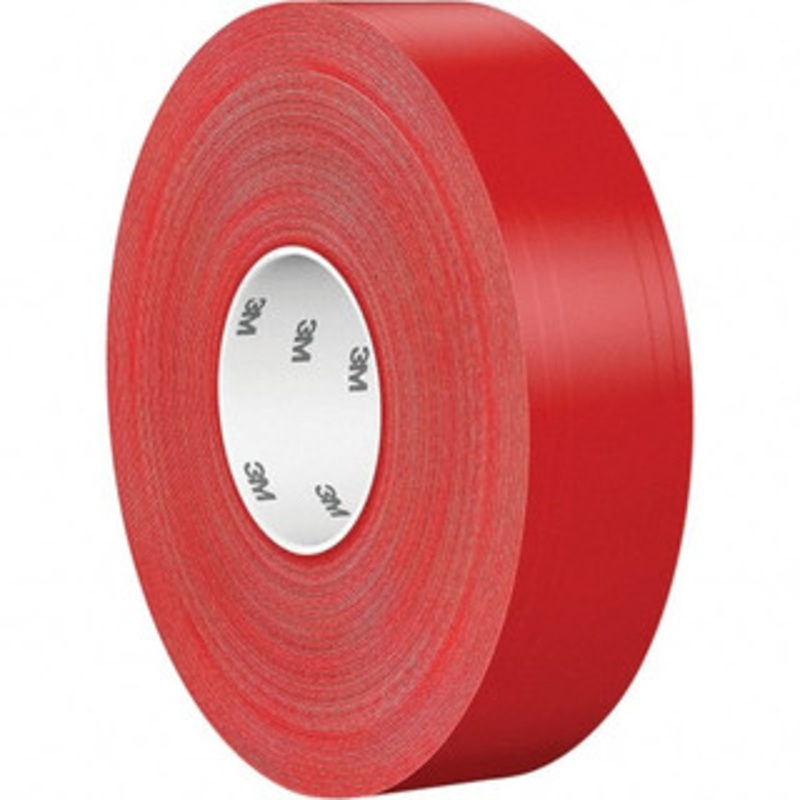3M 2 x 108 ft. Vinyl Floor & Egress Tape 32 mil, Red, Solid Color, Heavy/High Traffic 7010337213 – 94858826