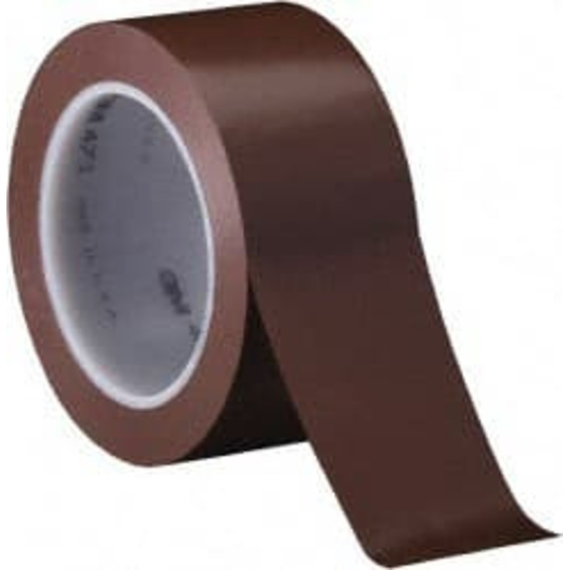 3M 2 x 108 ft. Vinyl Floor & Egress Tape 5.2 mil, Brown, Solid Color, General Traffic 7000048402 – 04924031