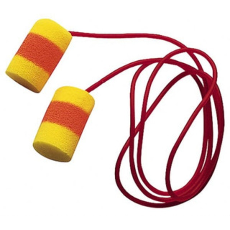 3M 200 Pairs Disposable, Corded, 30 dB, Barrel Earplugs Yellow, 200 Pairs 7000052718 – 02948511