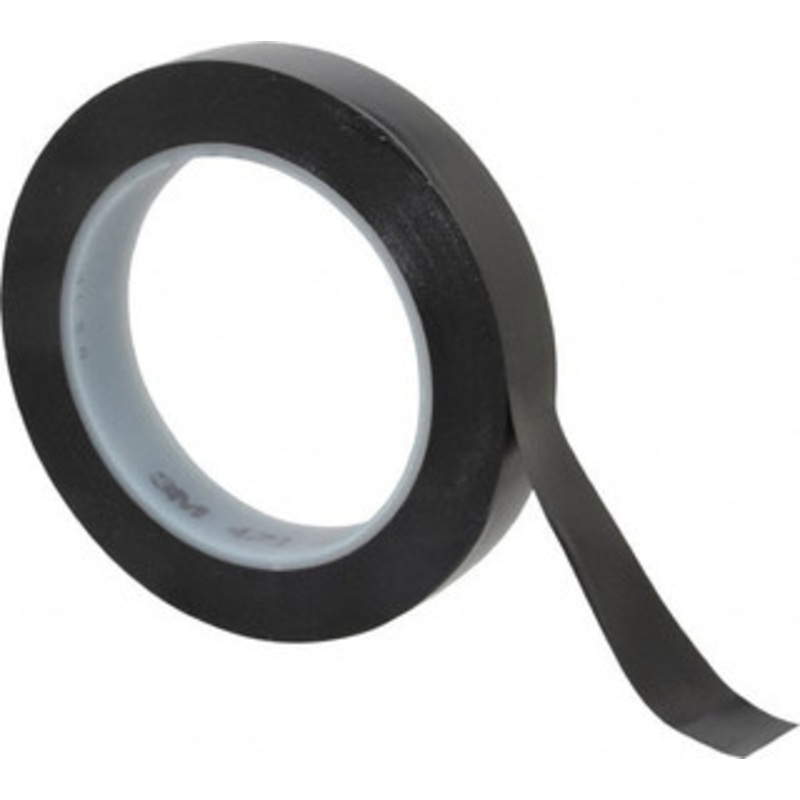 3M 3/4 x 108 ft. Vinyl Floor & Egress Tape 5.2 mil, Black, Solid Color, General Traffic 7000047457 – 06269708