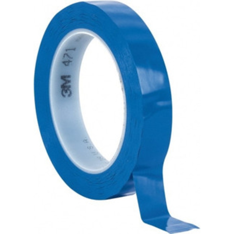 3M 3/4 x 108 ft. Vinyl Floor & Egress Tape 5.2 mil, Blue, Solid Color, General Traffic 7000047462 – 04052437