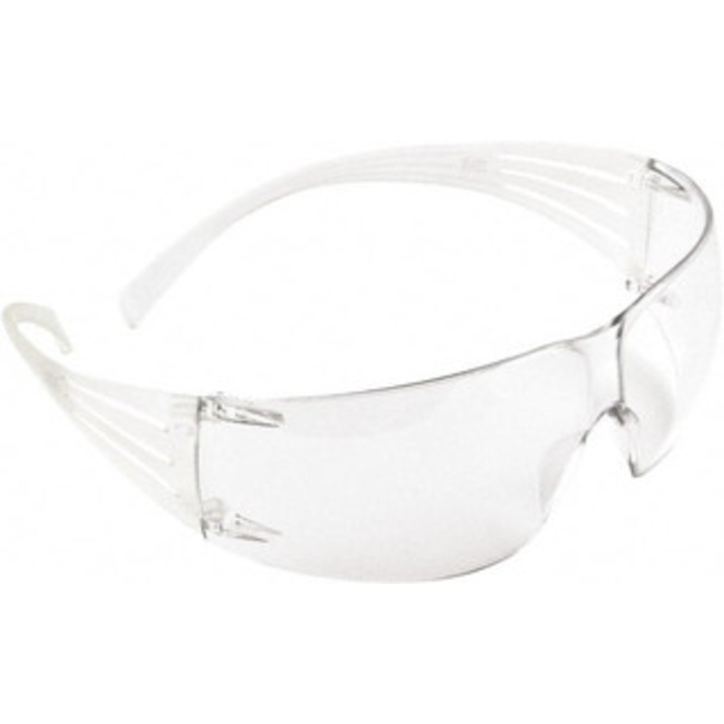 3M Clear Lenses, Framed Safety Glasses Anti-Fog, Scratch Resistant, Clear Frame, Size Universal, Wrap Around 7100090435 – 87261780
