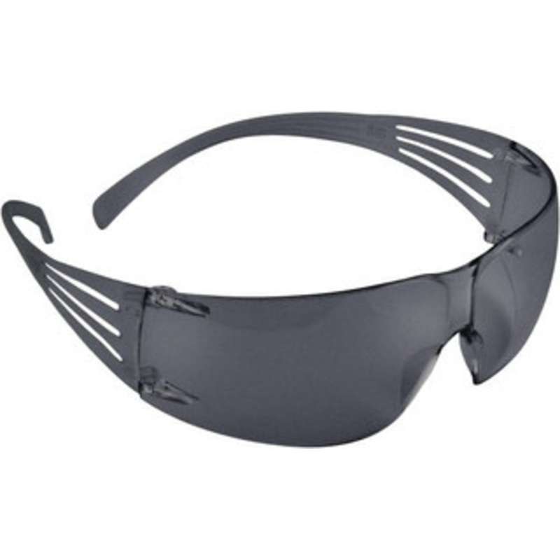 3M Gray Lenses, Framed Safety Glasses Scratch Resistant, Gray Frame, Size Universal, Wrap Around 7100022211 – 53688487