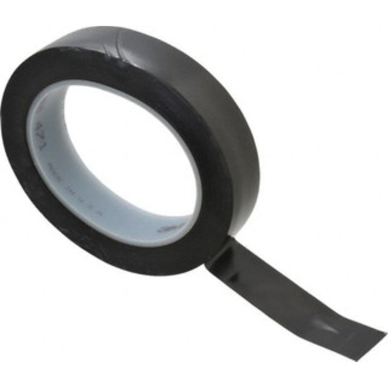 3M 1 x 108 ft. Vinyl Floor & Egress Tape 5.2 mil, Black, Solid Color, General Traffic 7000047458 – 06269716