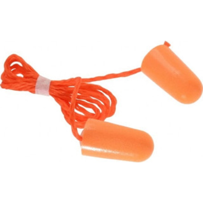 3M 100 Pairs Disposable, Corded, 29 dB, Taper End Earplugs Orange 7100099848 – 06550529