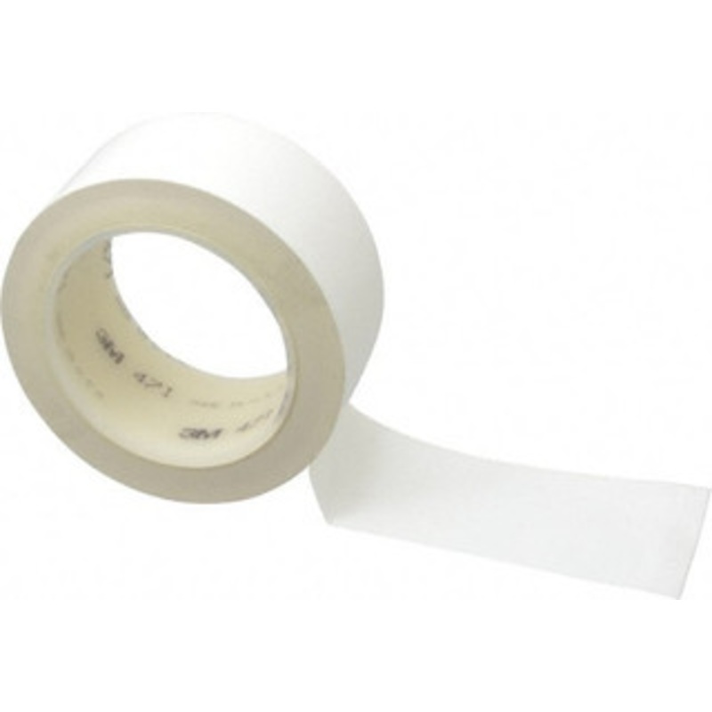 3M 2 x 108 ft. Vinyl Floor & Egress Tape 5.2 mil, White, Solid Color, General Traffic 7000028853 – 65364689