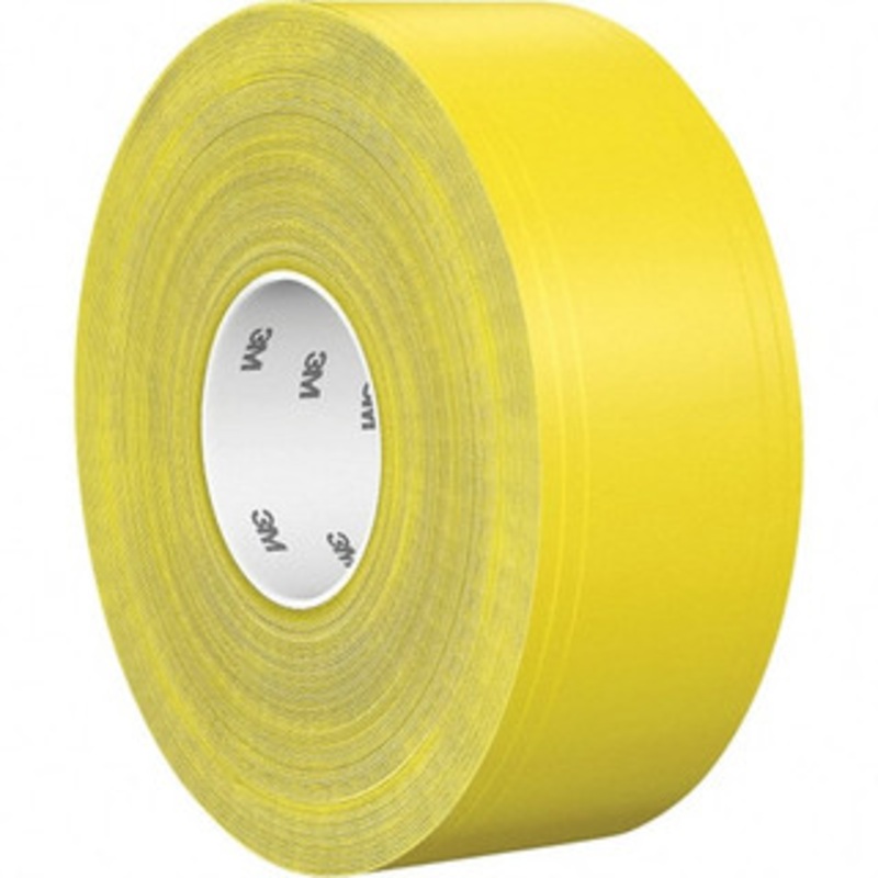 3M 3 x 108 ft. Vinyl Floor & Egress Tape 32 mil, Yellow, Solid Color, Heavy/High Traffic 7010379511 – 94858842