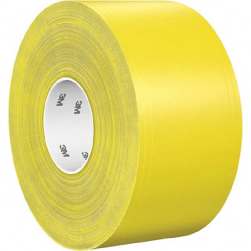 3M 4 x 108 ft. Vinyl Floor & Egress Tape 32 mil, Yellow, Solid Color, Heavy/High Traffic 7010337212 – 94858883