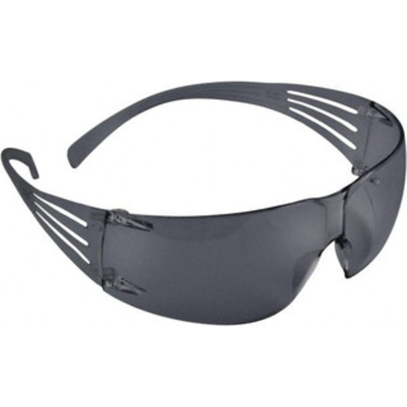 3M Gray Lenses, Framed Safety Glasses Anti-Fog, Scratch Resistant, Gray Frame, Size Universal, Wrap Around 7100022210 – 53688461