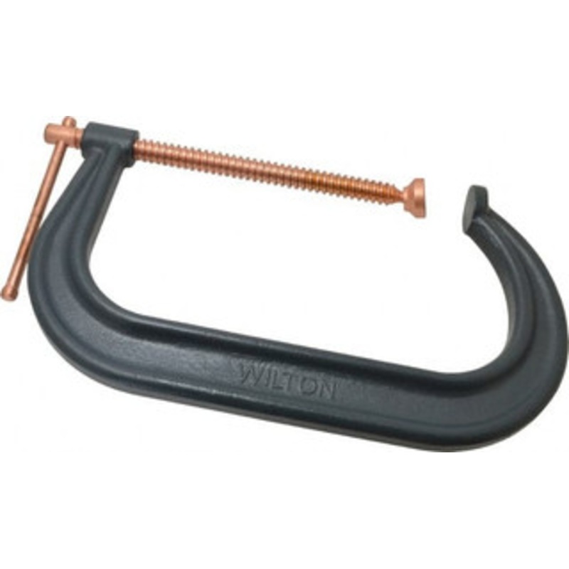 Wilton Regular-Duty 10-1/8 Max Opening, 6 Throat Depth, Forged Steel Standard C-Clamp 8,000 Lb Capacity, 2 Min Opening, Deep Throat 14285 – 78090305