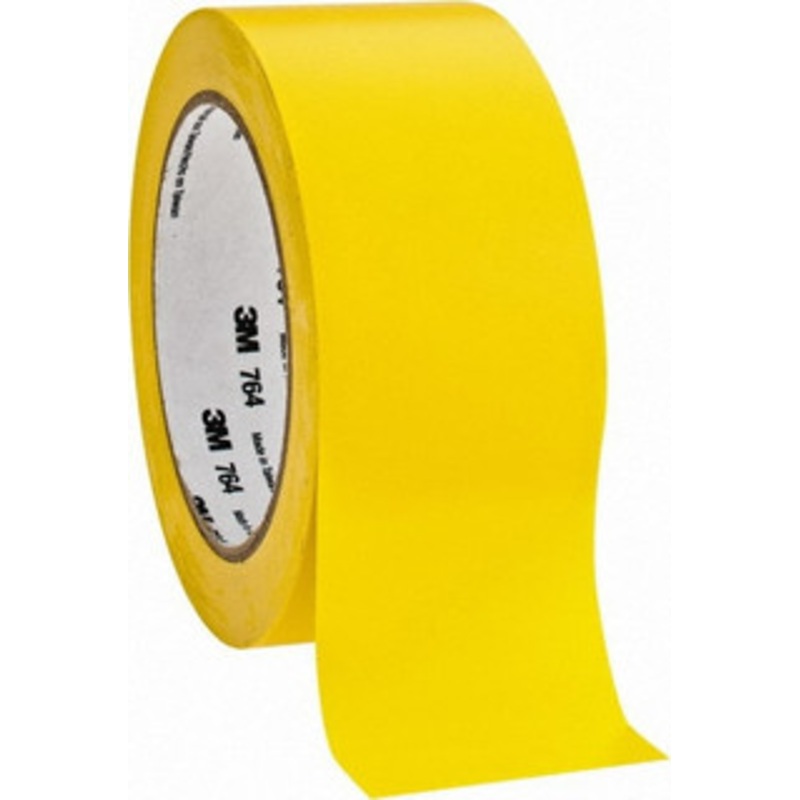 3M 2 x 108 ft. Vinyl Floor & Egress Tape 5 mil, Yellow, Solid Color, General Traffic 7000028954 – 04582532