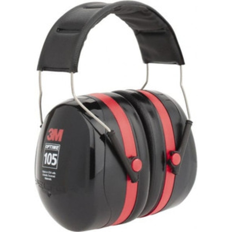 3M Over the Head Black & Red Earmuffs 30 NRR Rating 7000009665 – 09798331
