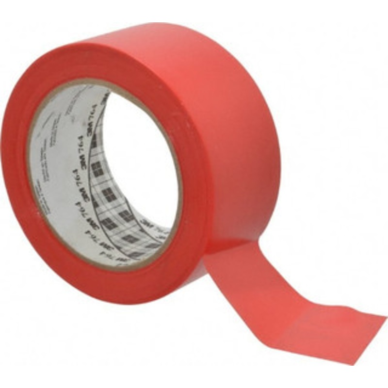3M 2 x 108 ft. Vinyl Floor & Egress Tape 5 mil, Red, Solid Color, General Traffic 7000042793 – 04582581
