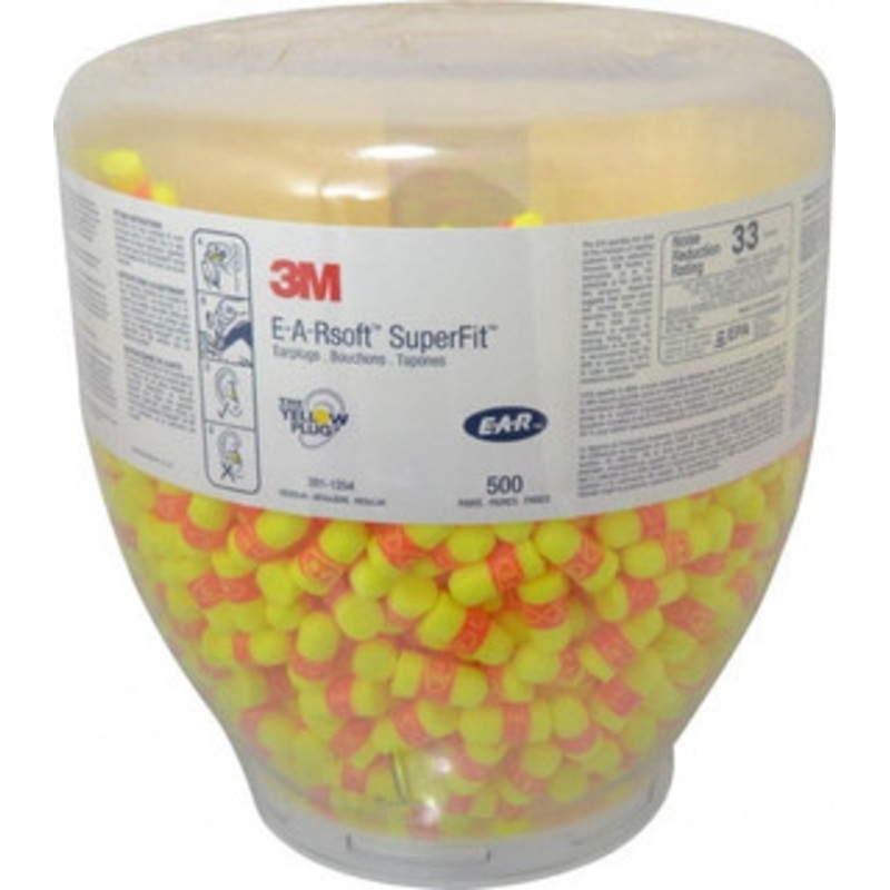 3M 500 Qty 1 Pack One Touch Disposable Earplug Refill with 33 dB Earplugs Yellow Earplugs, 500 Pairs 7000042881 – 80110588