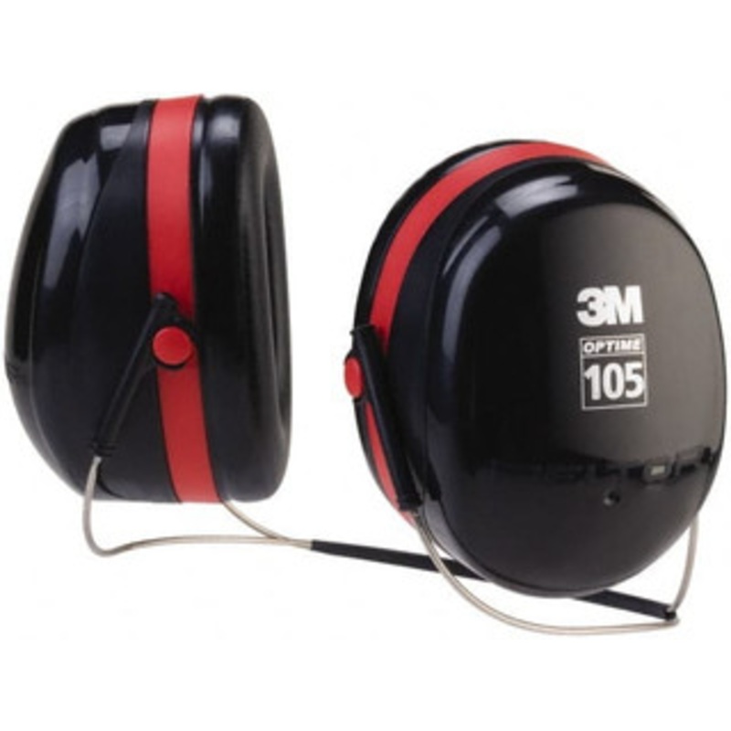3M Behind the Neck Black & Red Foam Cushion Earmuffs 29 NRR Rating 7000009664 – 82320664