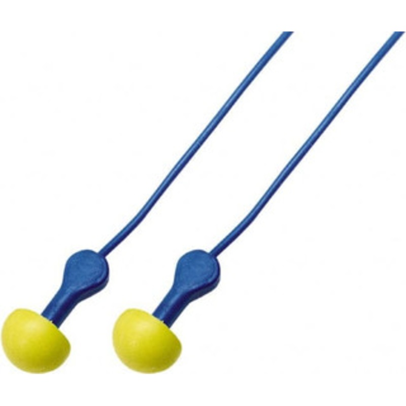 3M 100 1-Pack Boxes Disposable Corded 25 dB Round Earplugs No Roll (Push-In Stem) Insertion 7000002309 – 67869750